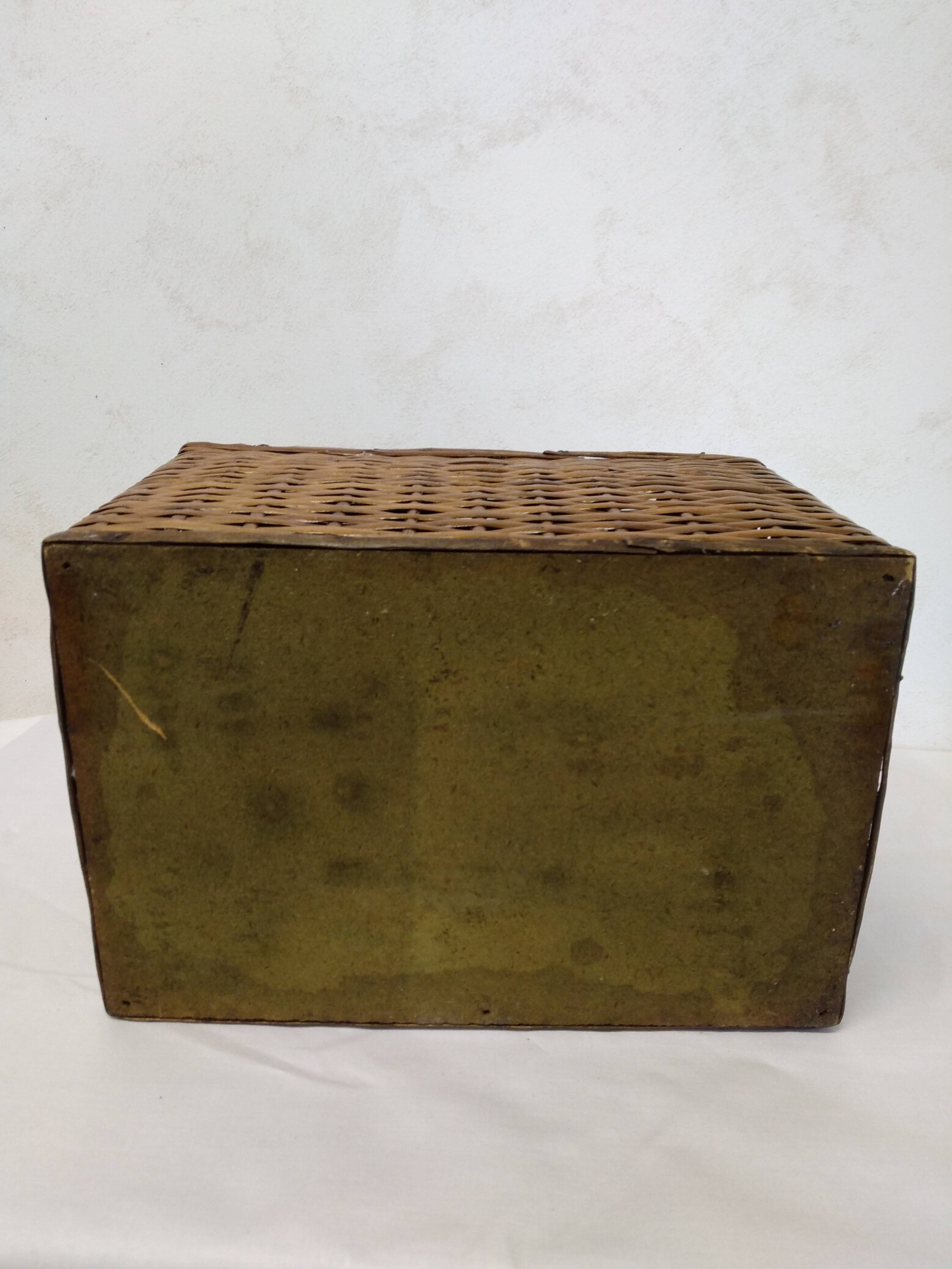 Vintage wicker box
