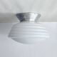 White opal glass globe ceiling light with aluminum fixing base LAMP-7330