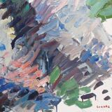 Swedish Oil on Canvas – “Sitting Man” by Bengt Crantz