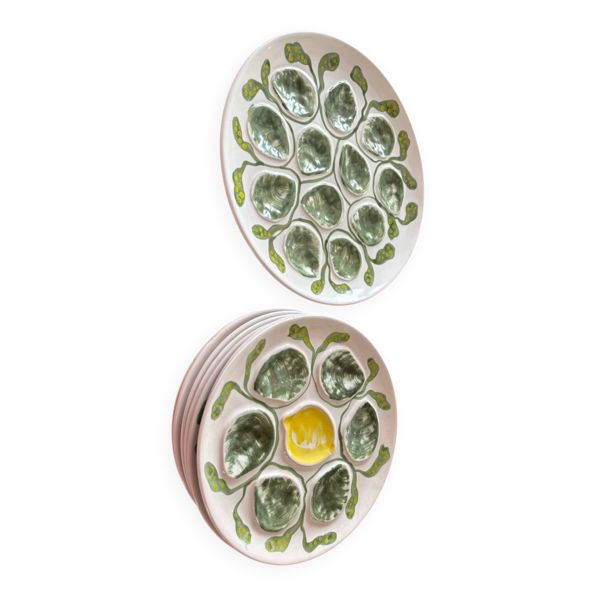 Oyster service signed Belon