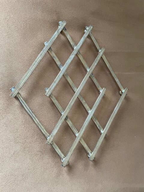 Silvered Metal Art Deco flat underside