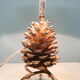 Hollywood regency pine cone table light, Italy, 1970