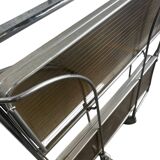 Vintage Folding Bar Cart/Side Table on Wheels