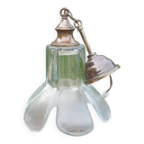 Flower petal glass pendant light, vintage Murano style