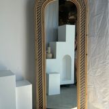 Rattan foot mirror with braces H:2m