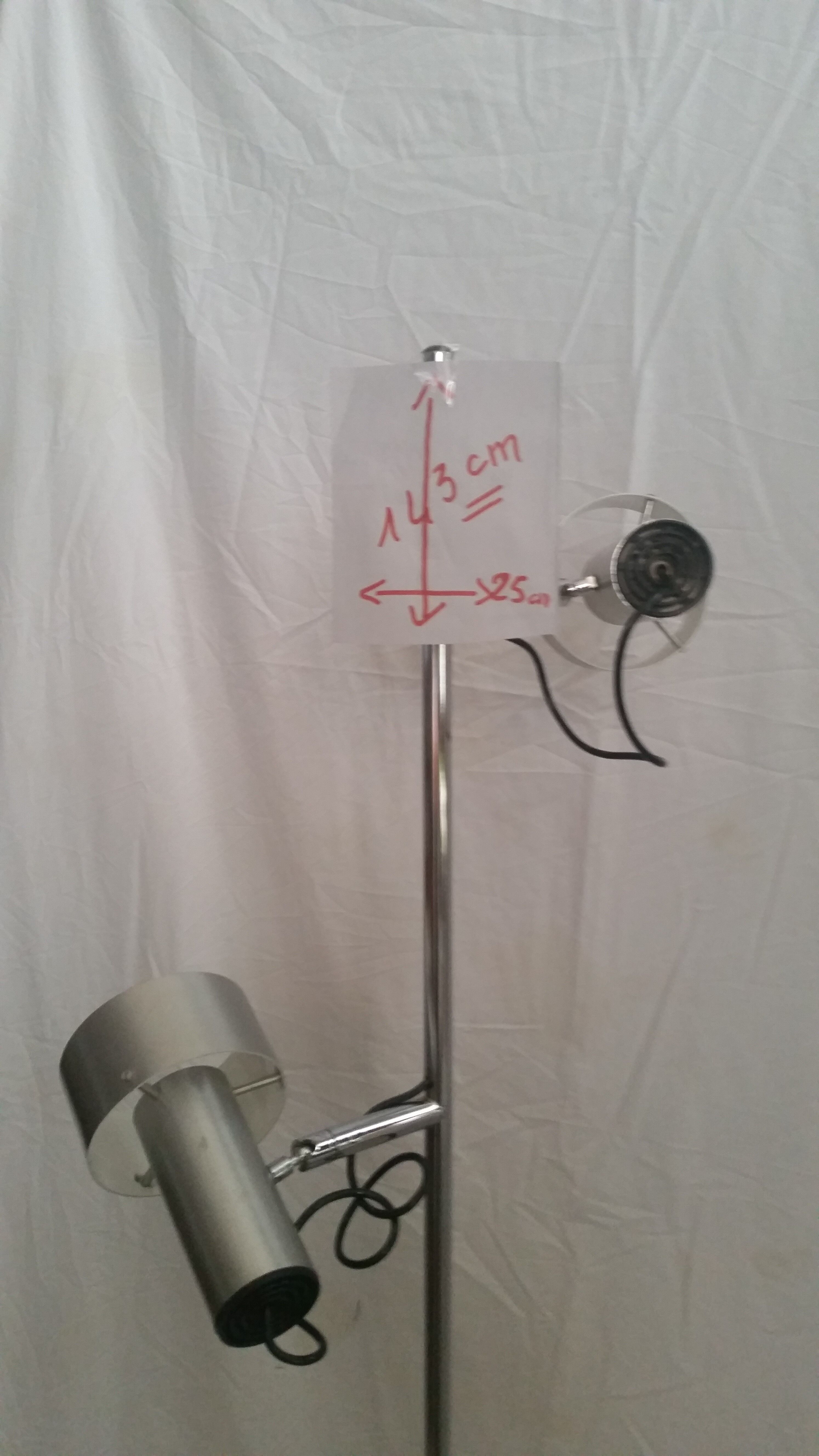 Floor lamp e-reader chrome brush 60/70