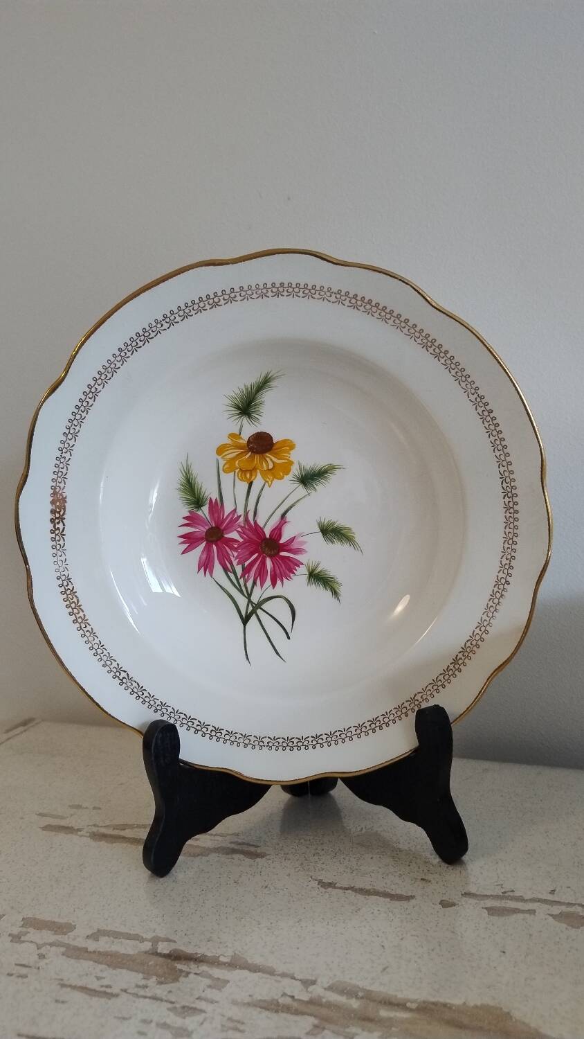 12 deep plates – Gien porcelain – Fanfare model – 1920s