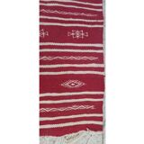Traditional handmade red and black carpet  170x60cm