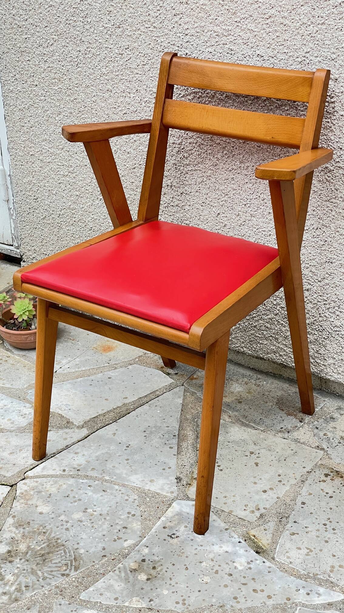 1950 Desk Chair with Compass Legs