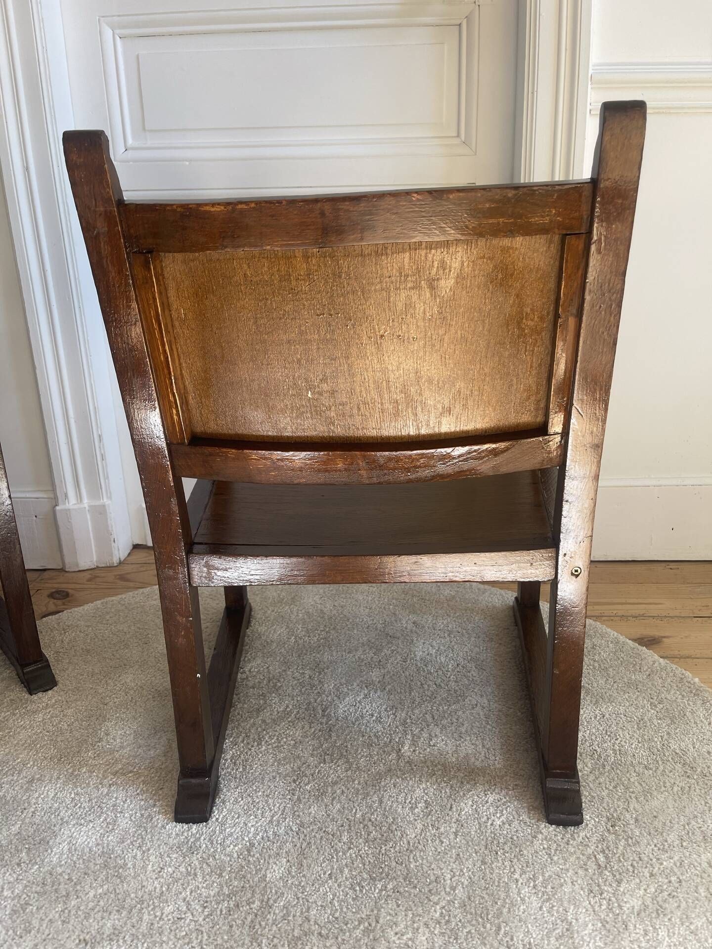 Art Deco wooden armchairs