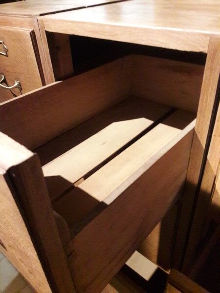 Former furniture of notary in oak 12 drawers 1930