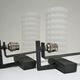 Pair of opaline wall lamps cylinder and metal years 50-60
