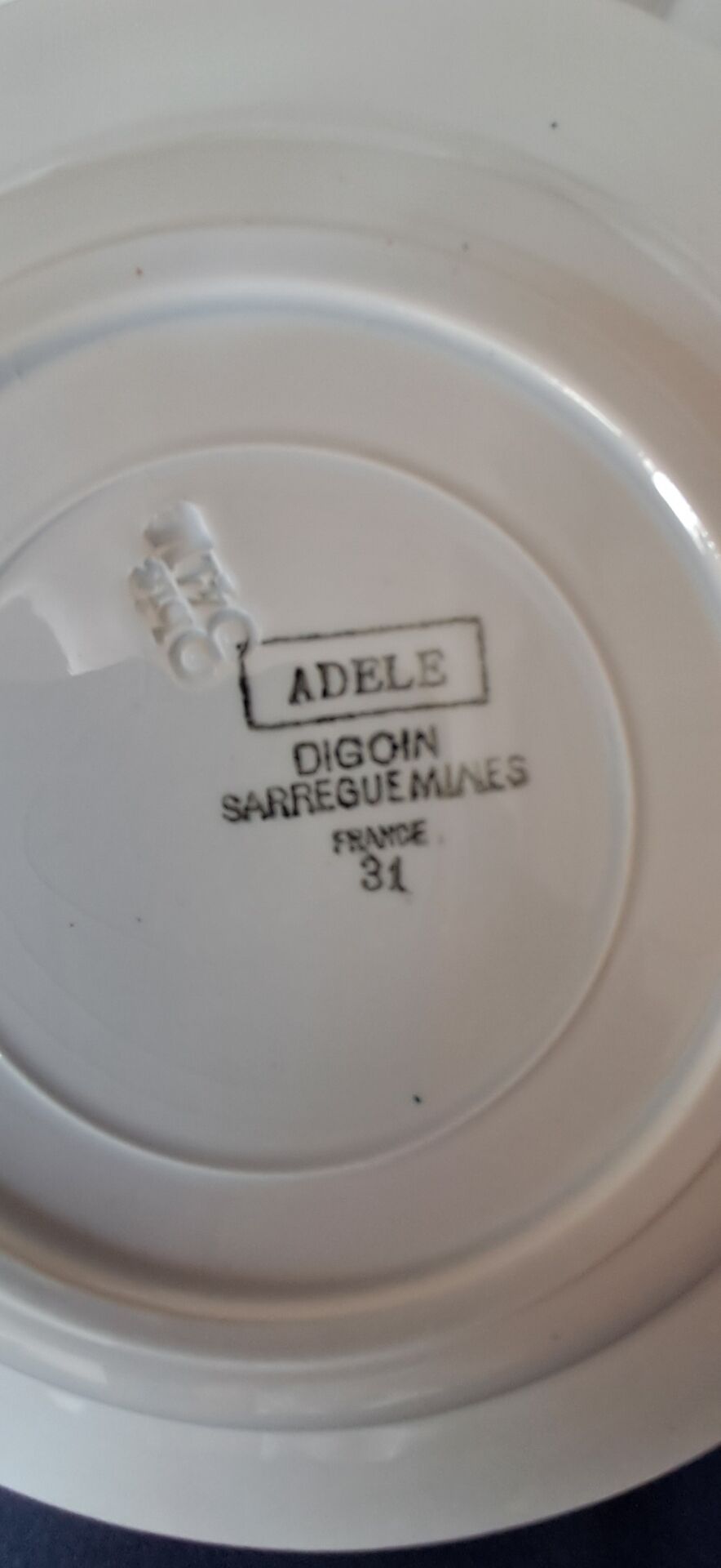 6 assiettes creuses modèle Adèle de Digoin Sarreguemines