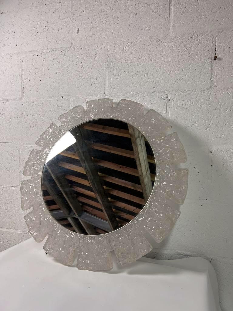 vintage mirror iced glass hillebrand