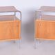 Bauhaus Chrome Bedside Tables attributed to R. Slezák, Former Czechoslovakia, 1930s, Set of 2