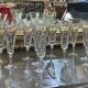 Series of 11 Sèvres crystal wine glasses Niagara model of the 1950s