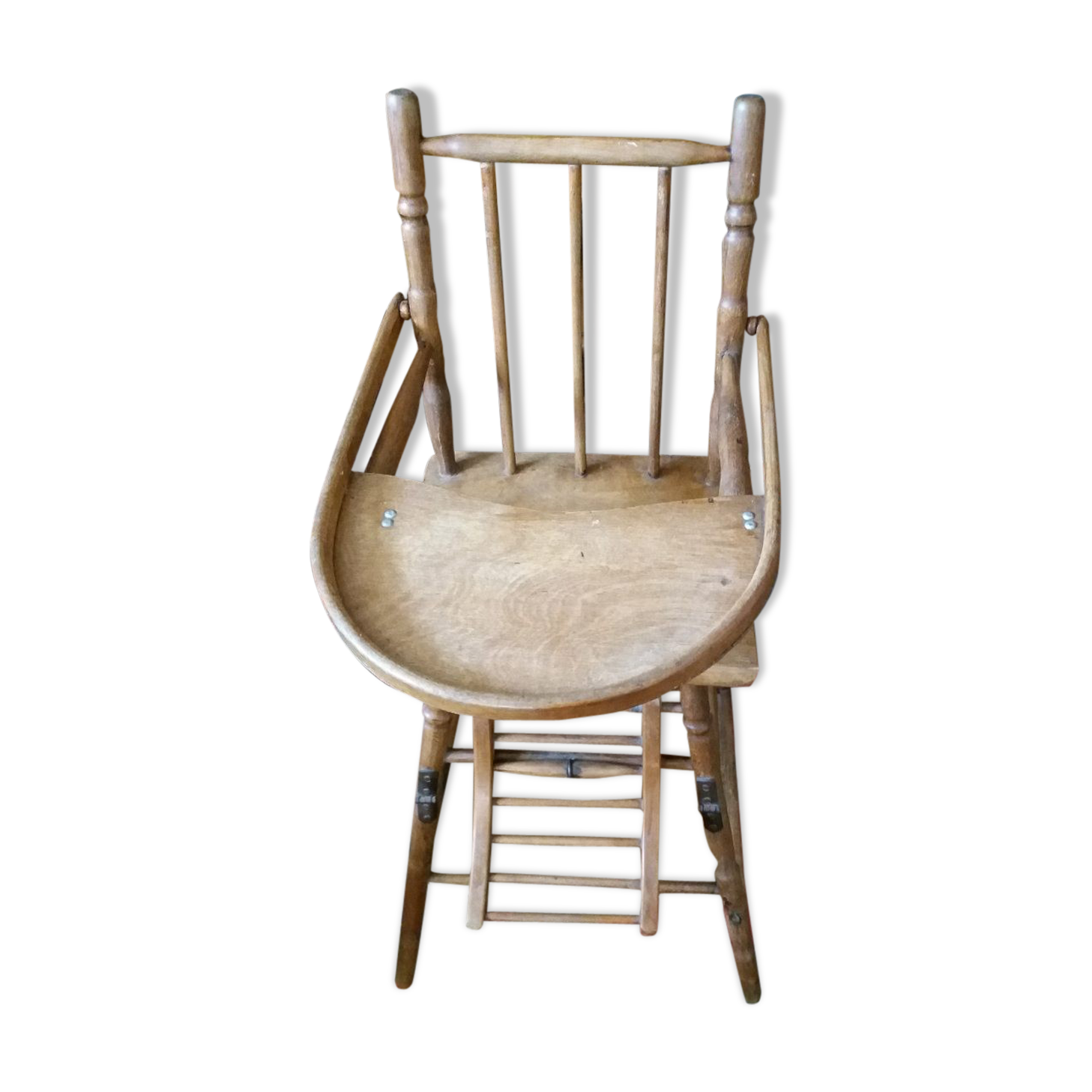 High wooden chair