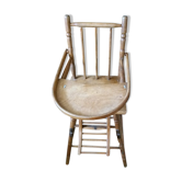High wooden chair