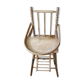High wooden chair