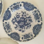 4 Ridgway Windsor Blue English Dessert Plates – Staffordshire