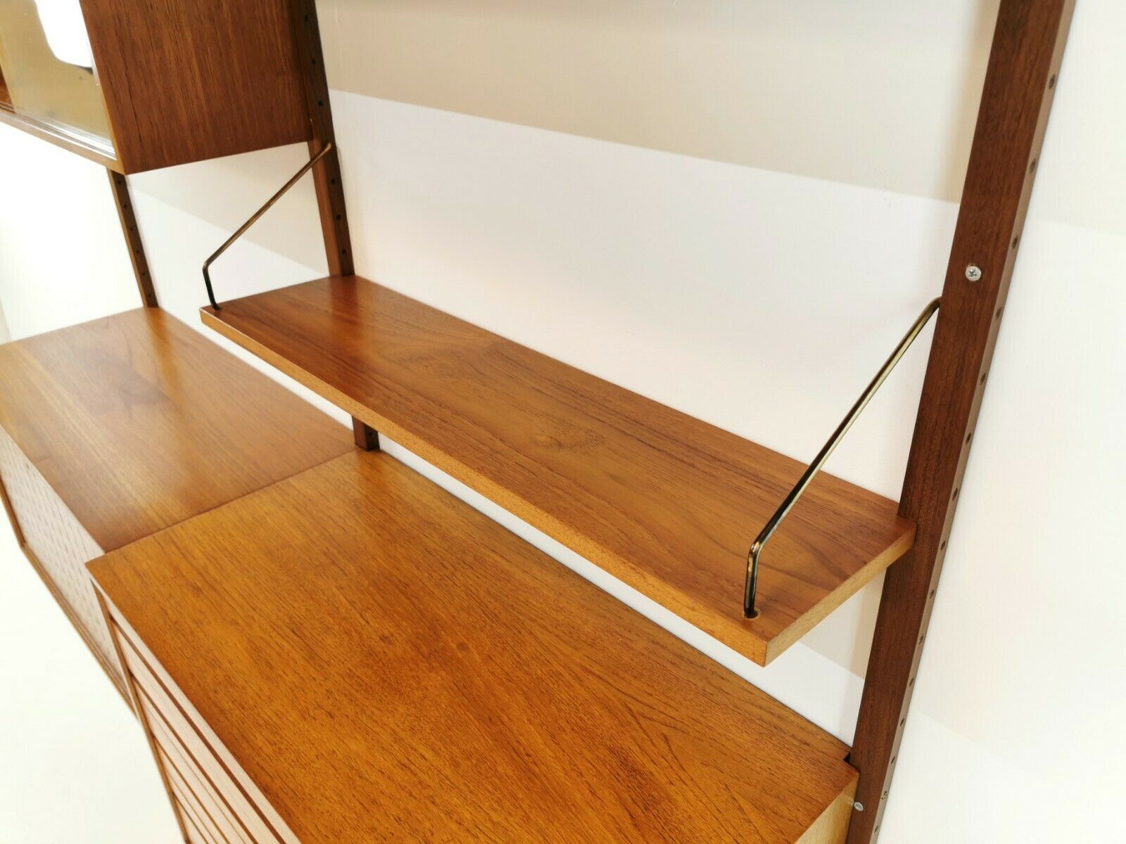 1960s Poul Cadovius Teak Shelving Wall Unit System Mid Century Vintage Danish