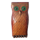 Porte parapluie forme de hibou bois et osier