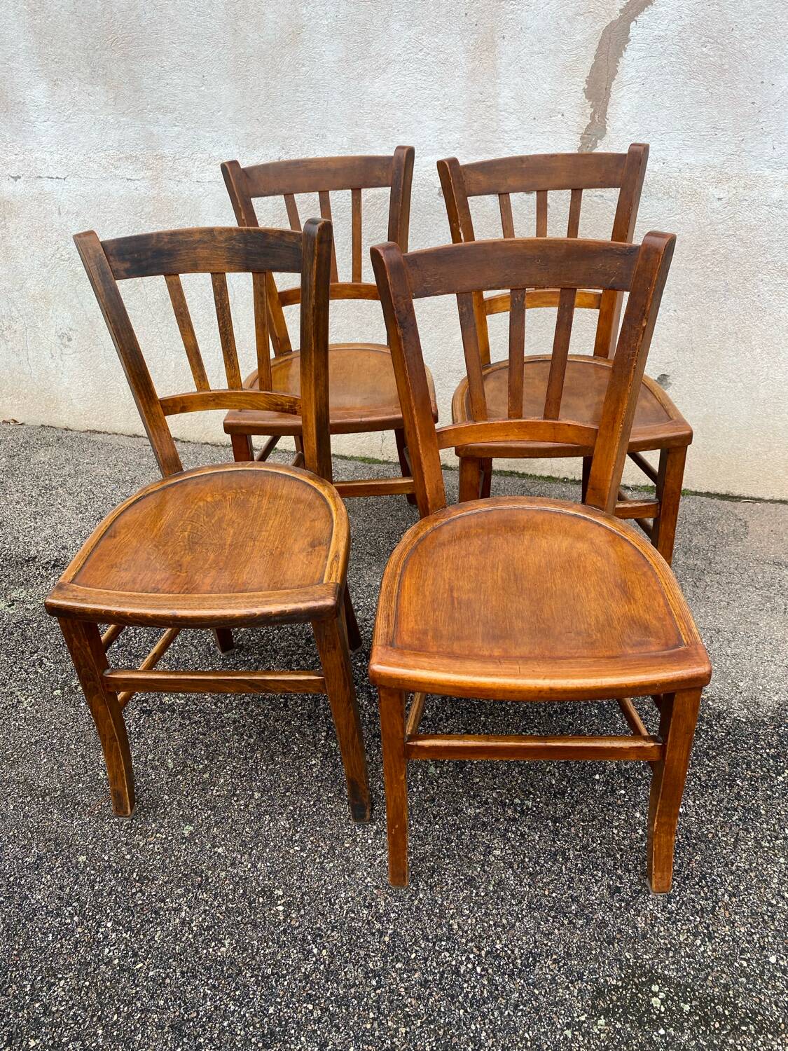 Set de 4 chaises bistrot rustiques