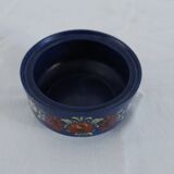 Vintage coffee set - blue and red flower patterns