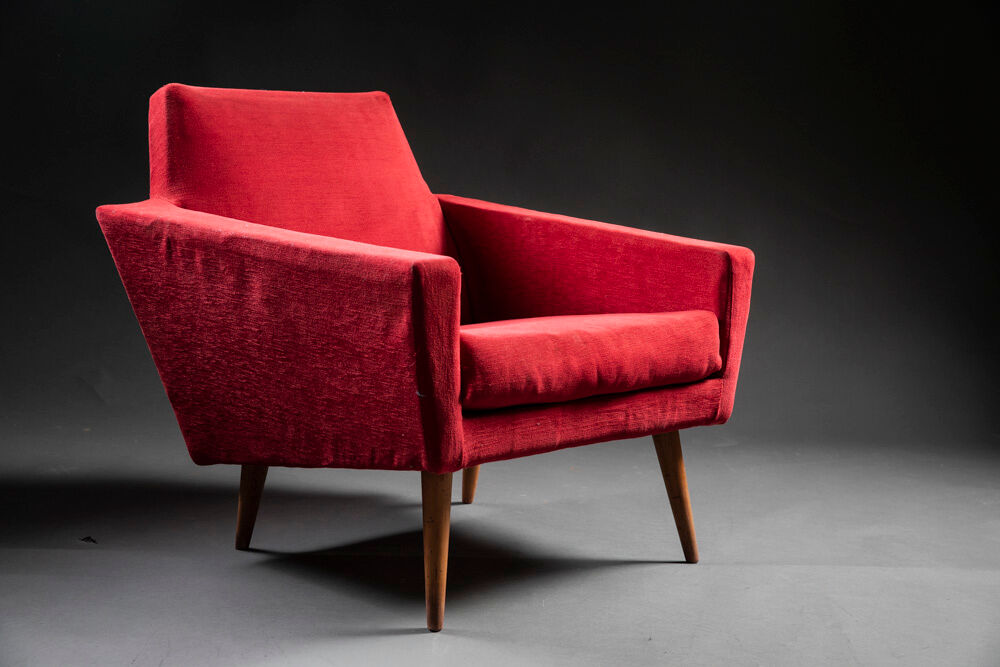 Armchair 1960s red
