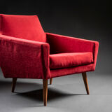 Armchair 1960s red