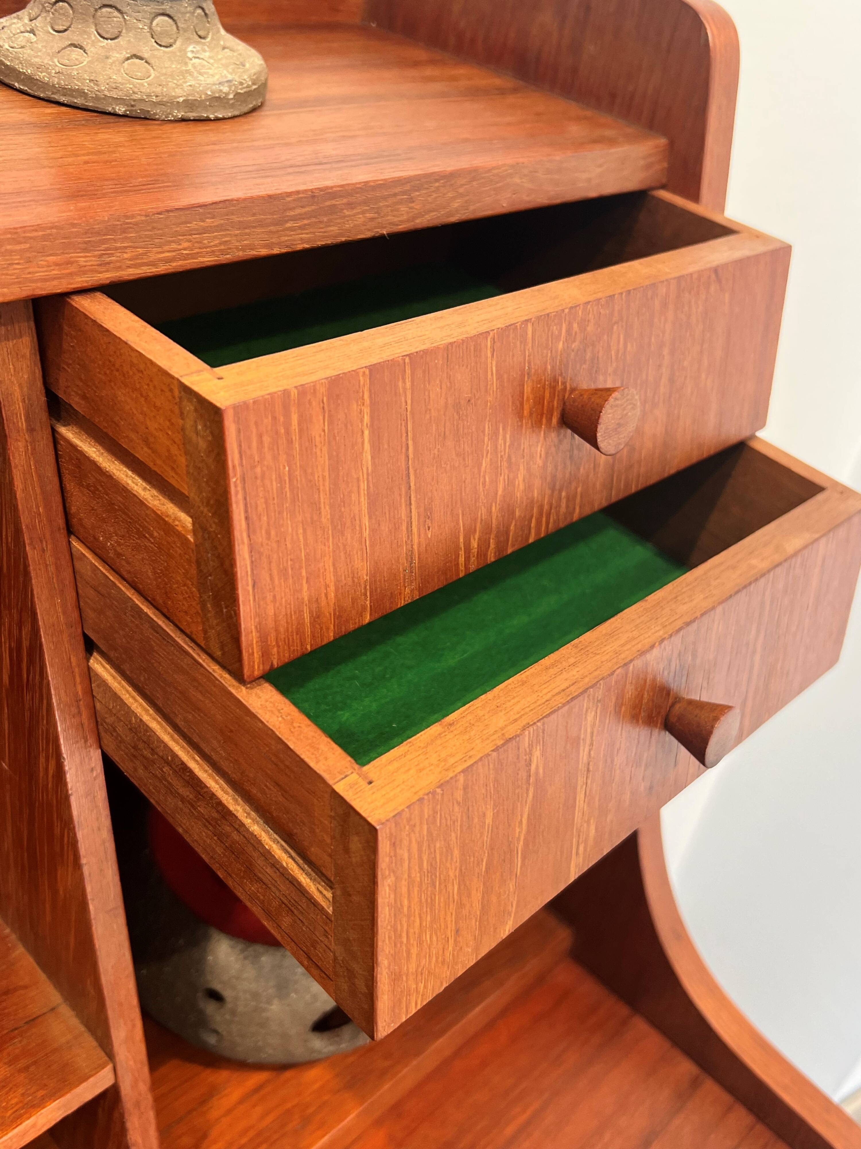 Scandinavian teak secretary from the 1960s, Denmark.
