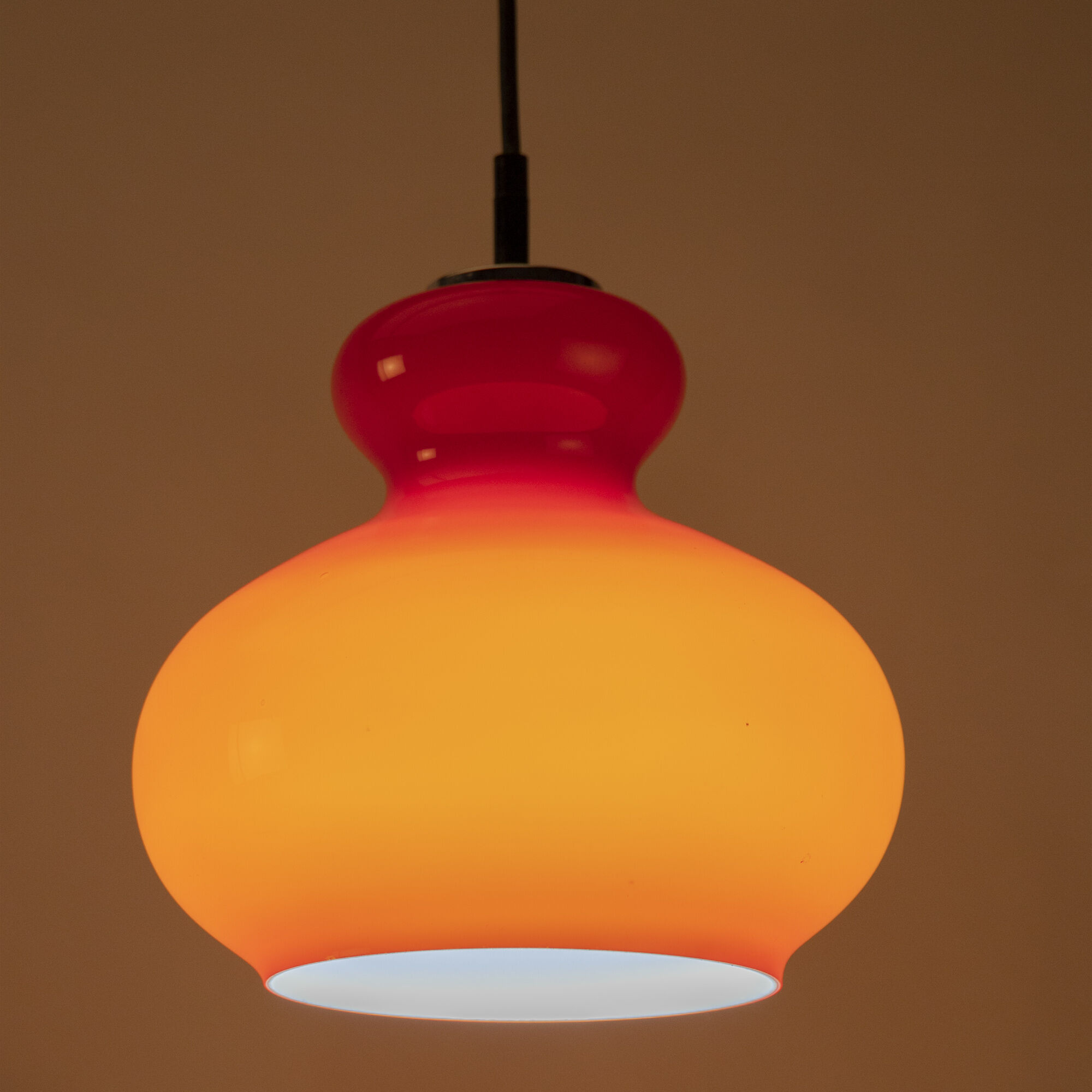 Red 'Onion' Peil & Putzler Pendant Lamp