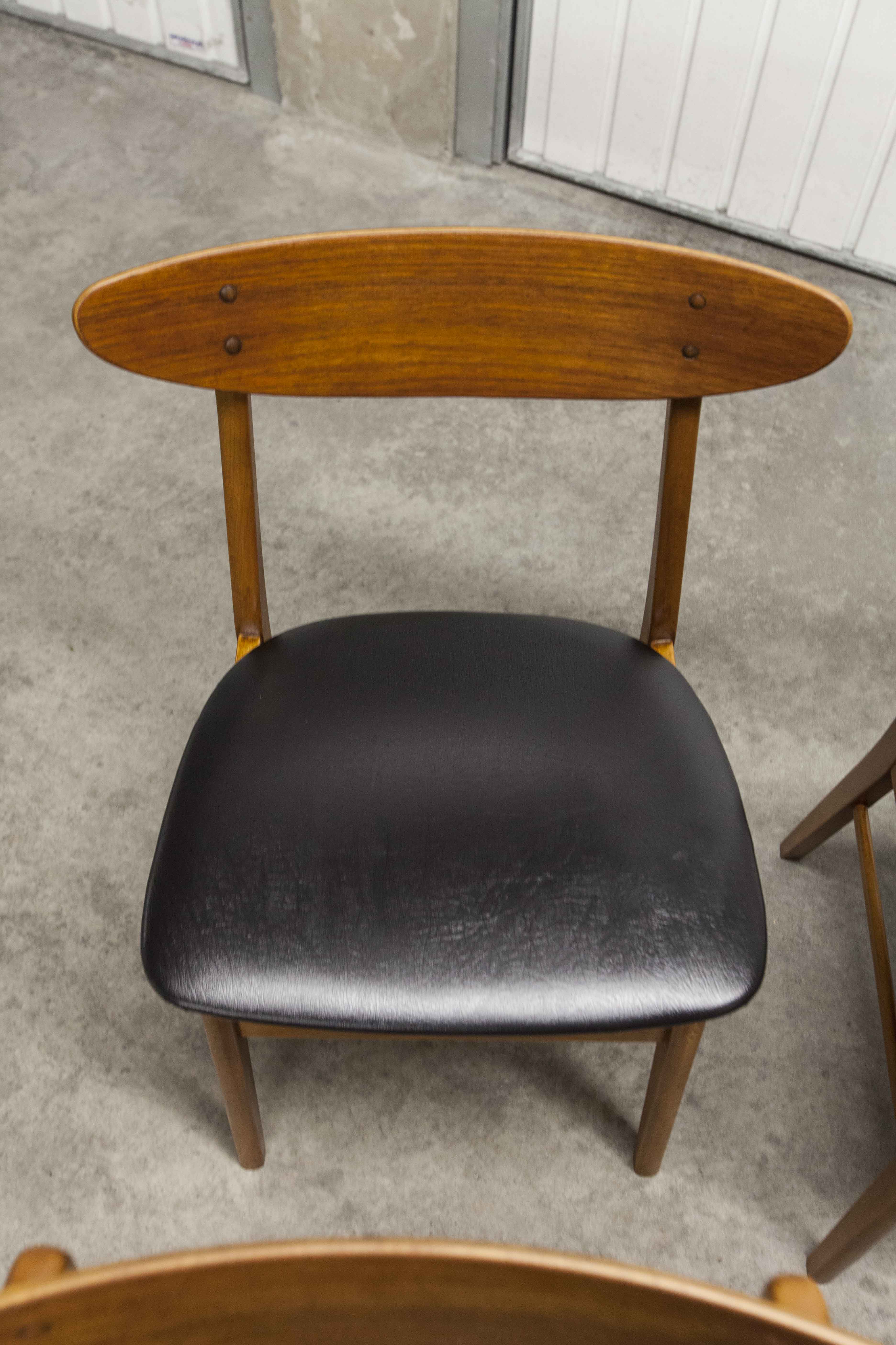 Lot de 6 chaises Farstrup 210 teck en hêtre 1965