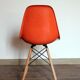 Pair of DSW Orange Chairs by Charles and Ray Eames for Herman Miller