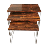 Set de 3 tables gigognes 70s