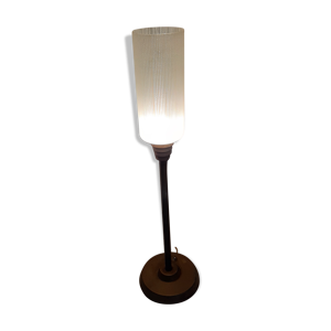 Lampe vintage laiton - blanche
