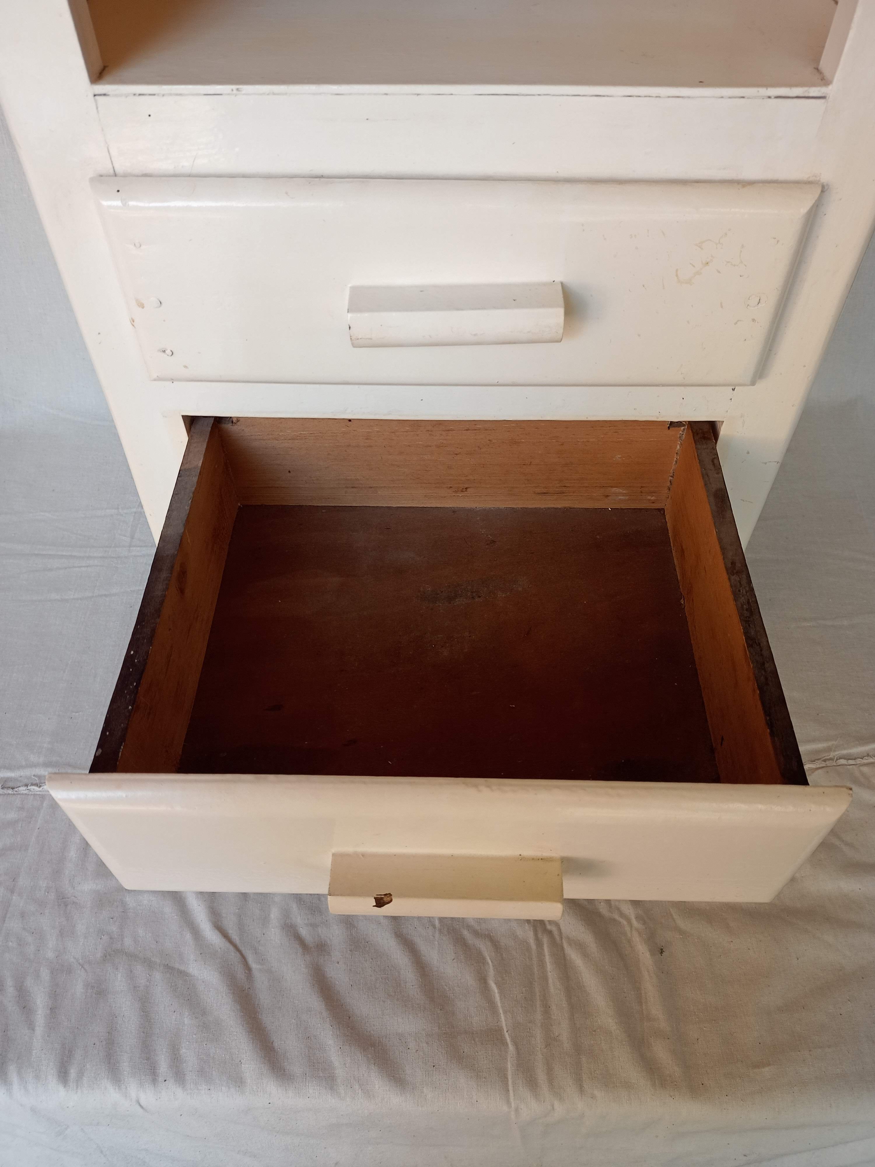 Old storage cabinet with two drawers