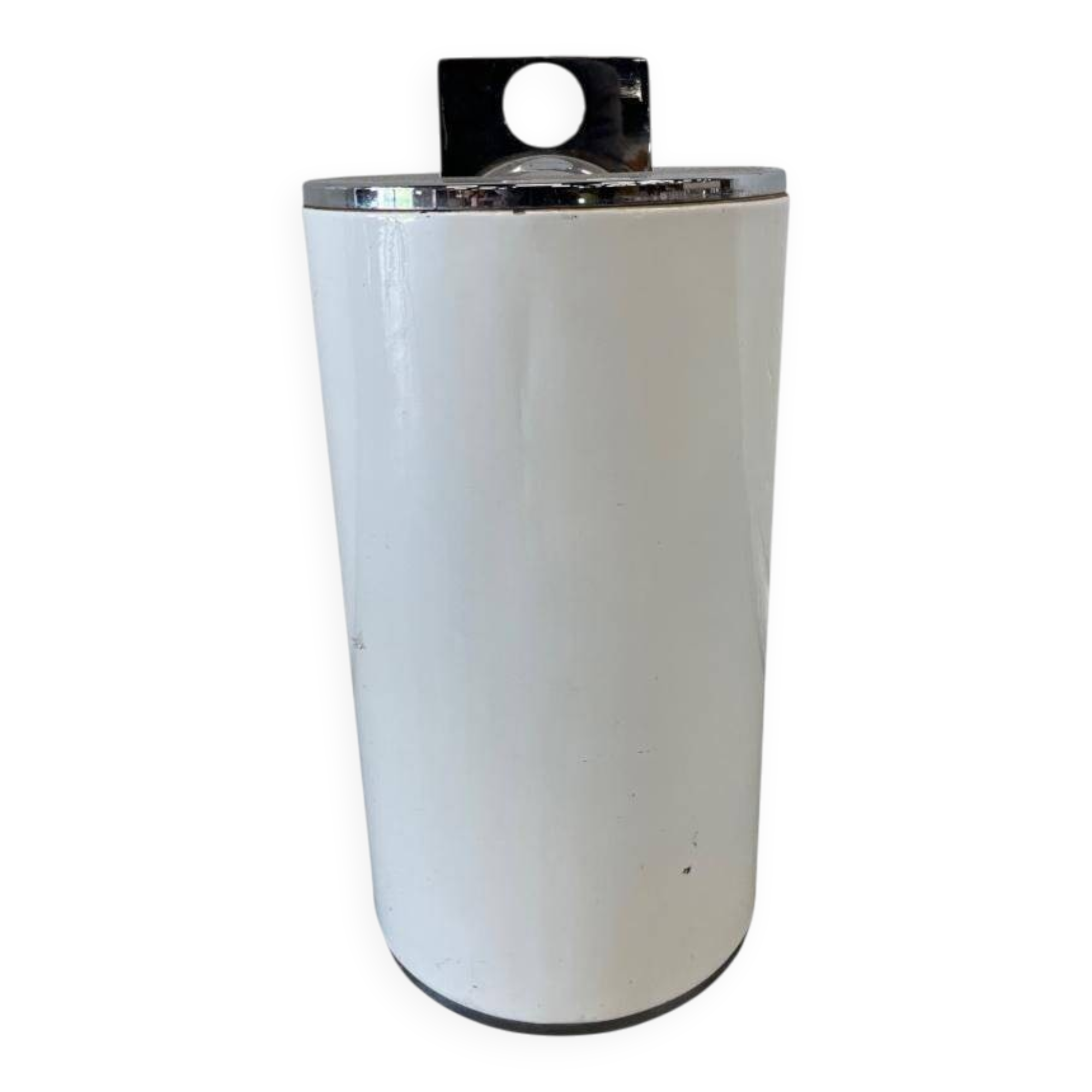 Vintage pedestal ashtray / floor ashtray with chrome accent