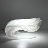 Murano blown shell shaped glass sculptural table lamp, La Murrina Italy 197