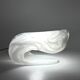 Murano blown shell shaped glass sculptural table lamp, La Murrina Italy 197
