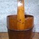 Old wooden well bucket with wrought iron bands – Late 19th century