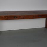 Rustic vintage French pine table or desk from the Landes, 1950s.