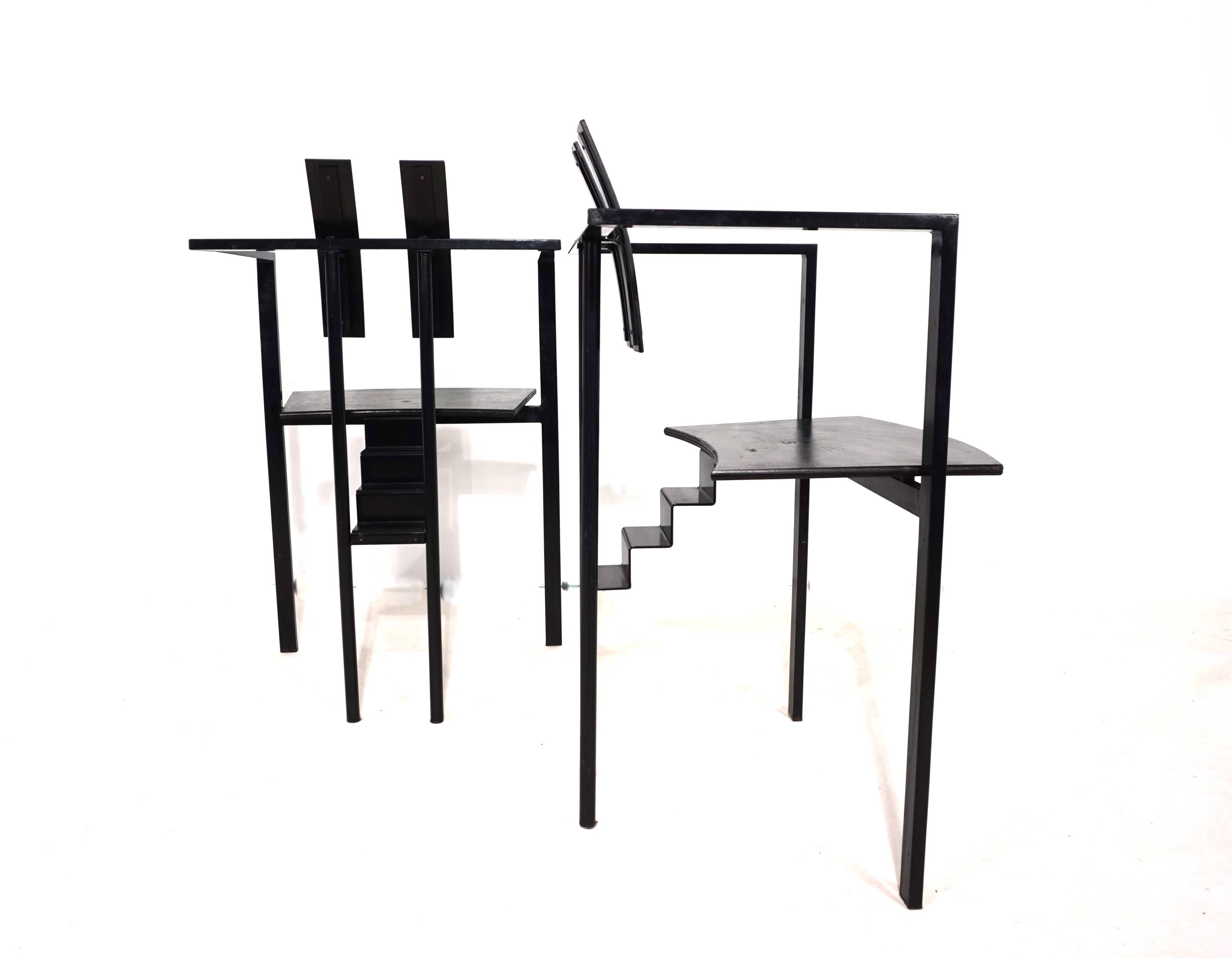KFF Trix Memphis set of two dining chairs by Karl Friedrich Förster, 1988