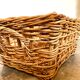 Wicker basket and braided rattan 66 x 47 cm