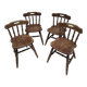4 chaises Western en bois courbé
