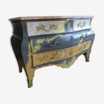 Unique Louis XIV style chest of drawers