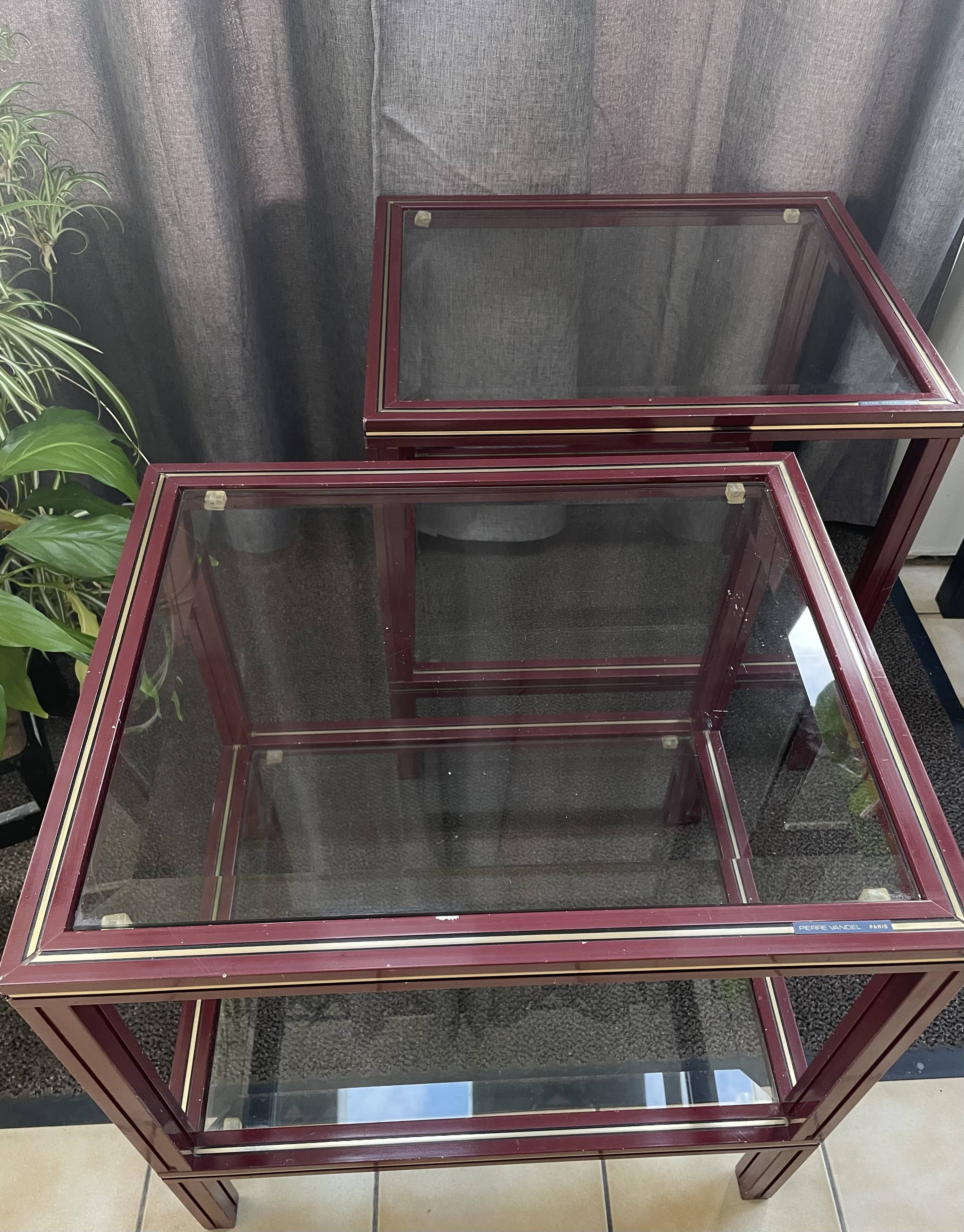 Pair of side tables or bedside tables