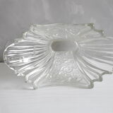 Vase en verre moulé pressé à décor de fleurs stylisées
