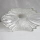 Art deco vase period moulded glass pressed to stylized flower decor