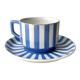 Large cup and saucer fox trott sarreguemines 1930s